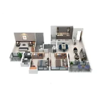 Rajvi Evara Chovisawadi, Charholi 3 BHK Floor Plan Image